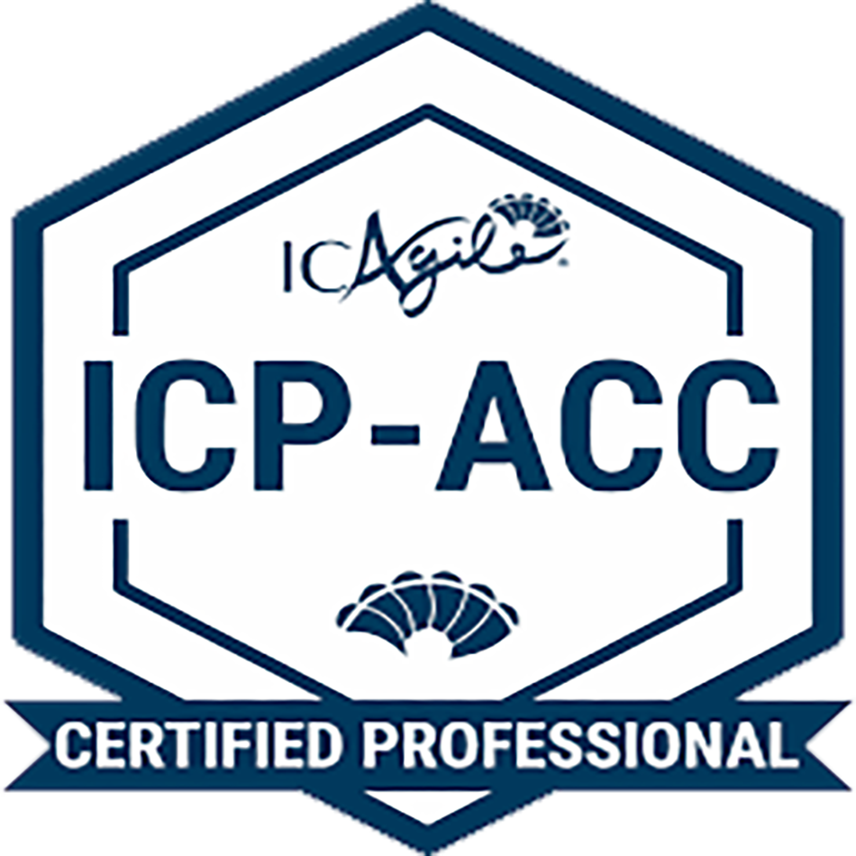 The ICAgile Certified Professional in Agile Coaching (ICP-ACC) certification confirms the capability to coach agile teams by integrating facilitation, mentoring, teaching, and professional coaching to foster high performance and team growth.
