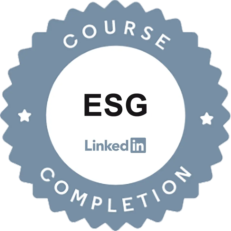 ESG - Environmental Social Governance certification ESG - Environmental Social Governance certification