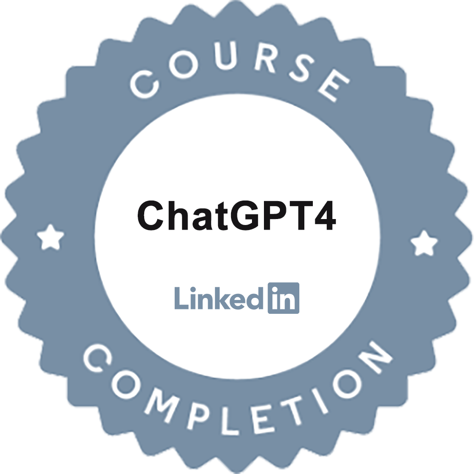 The Generative Pre-trained Transformer 4 (ChatGPT-4) certification emphasizes the ability to apply generative AI effectively by crafting prompts, interpreting outputs, and utilizing transformer models across various professional contexts.