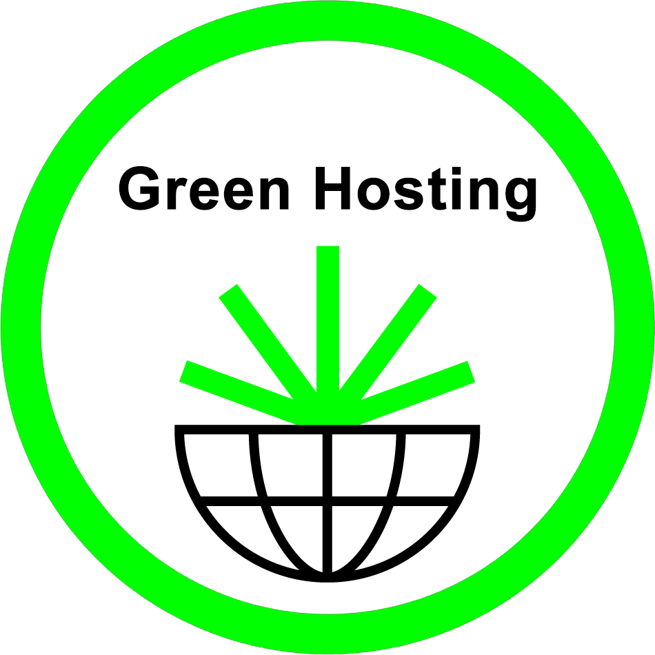 The Green Hosting certification confirms the use of verified renewable energy for web hosting infrastructure, demonstrating a commitment to sustainable ICT practices, reduced carbon emissions, and responsible digital operations.