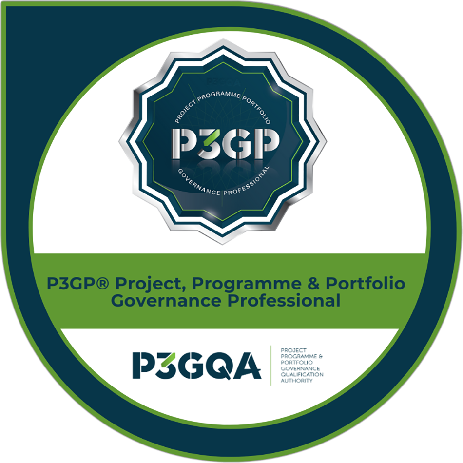 The Project, Programme and Portfolio Governance (P3GP) certification validates expertise in applying governance principles across projects, programmes, and portfolios, ensuring effective oversight, accountability, and delivery alignment.